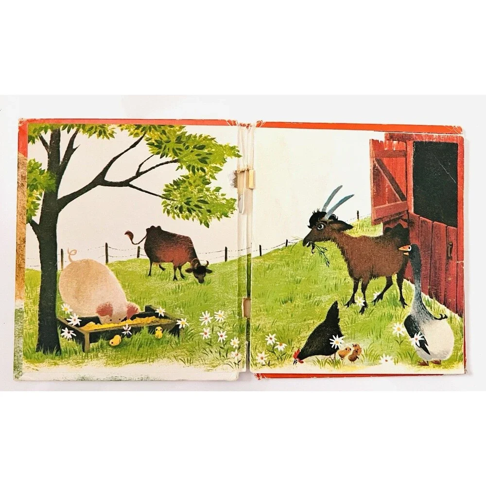 Vintage Whitman Tell-A-Tale Books Farm Animal Storybook Lot 1960s 1970s